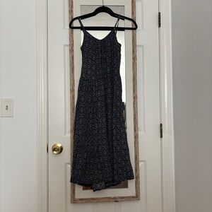 LF Red London Navy Printed Jumpsuit